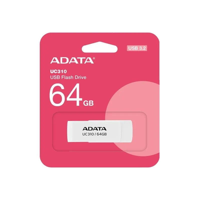 Chiavetta USB ADATA UC310 64 GB USB-A 3.2 Gen 1 girevole bianca
