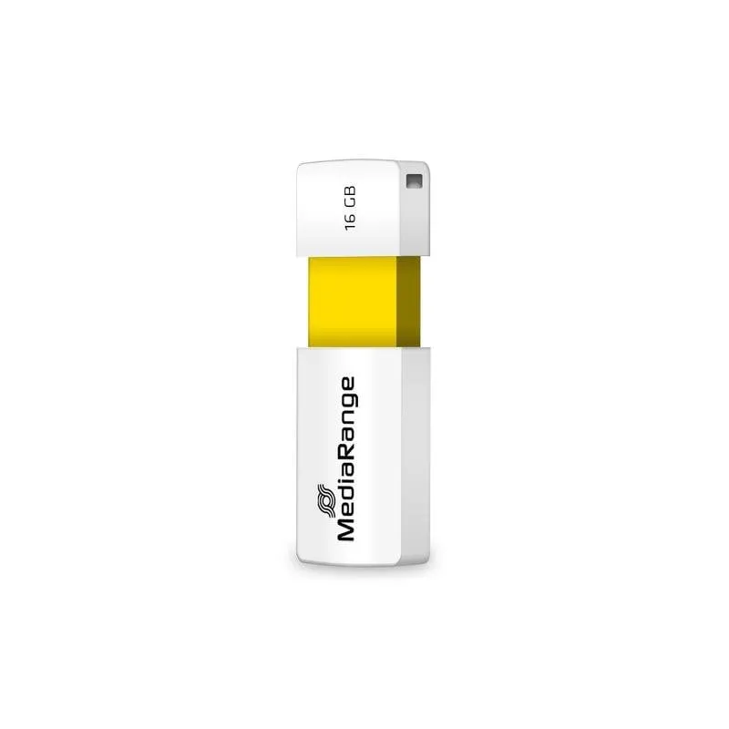 Chiavetta USB MediaRange MR972 16 GB USB 2.0 Scorrevole Bianco Giallo