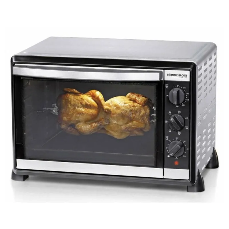 Fornetto Elettrico Rommelsbacher BG 1805/E Pulizia Manuale 42L 54,5cm Grill Inox/Nero