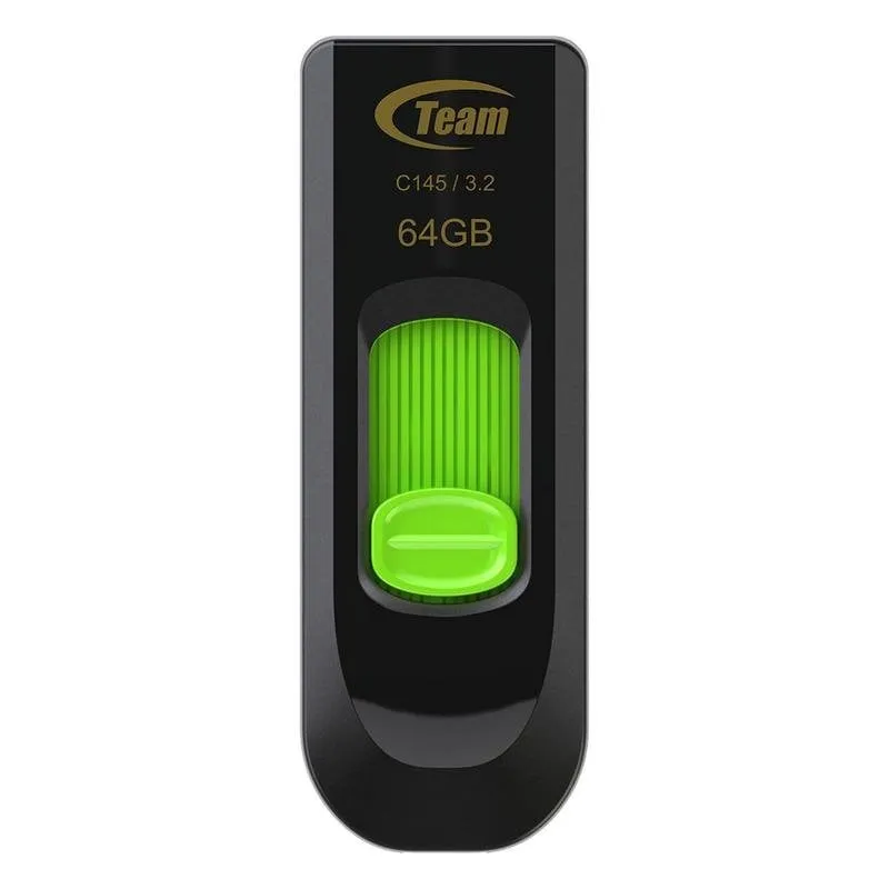 Unità Flash USB Team Group C145 64 GB USB-A 3.2 Gen 1 Scorrevole Nero Verde