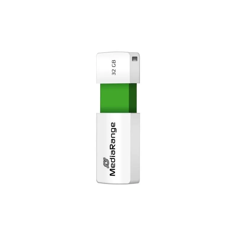 Chiavetta USB MediaRange MR973 32 GB USB 2.0 scorrevole verde e bianco