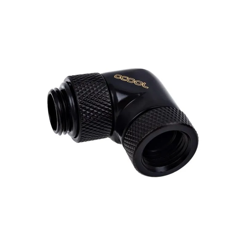 Refrigerazione Liquida Alphacool Racor ottone nero 1/4" angolo 90°