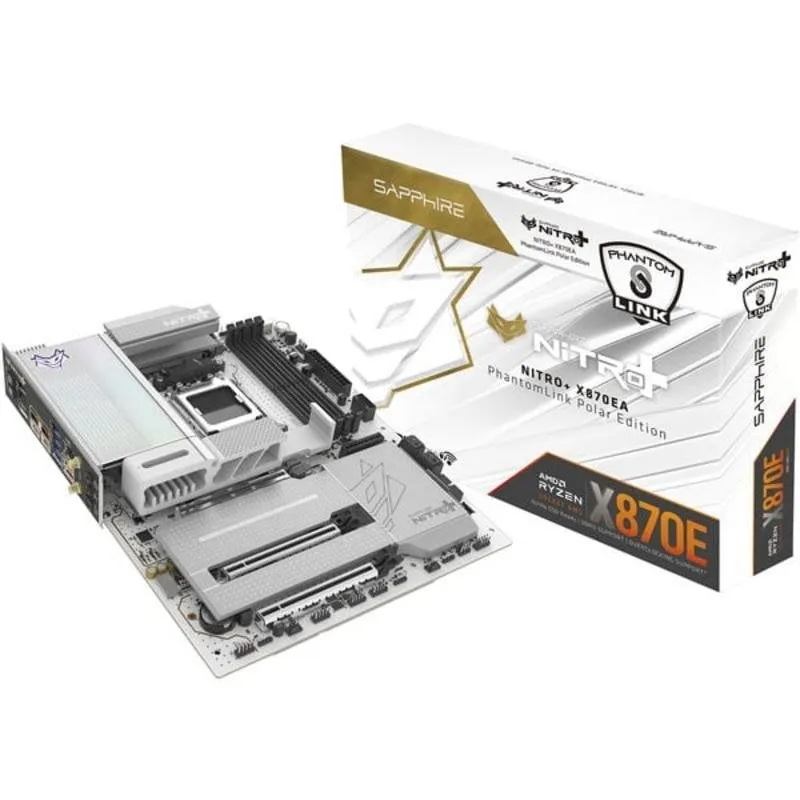 Scheda madre SAPPHIRE NITRO+ X870EA WIFI7 AMD X870E DDR5 ATX AM5 WiFi 7 RGB Bluetooth