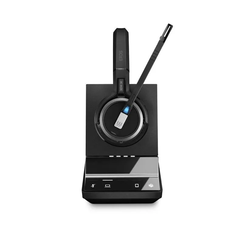 Cuffie EPOS IMPACT SDW 5033T wireless DECT con cancellazione rumore, microfono e base, nero