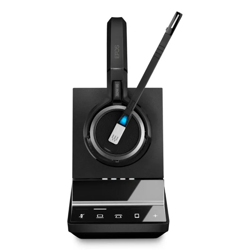 Auricolari EPOS IMPACT SDW 5066 wireless DECT con cancellazione rumore, microfono e archetto nero