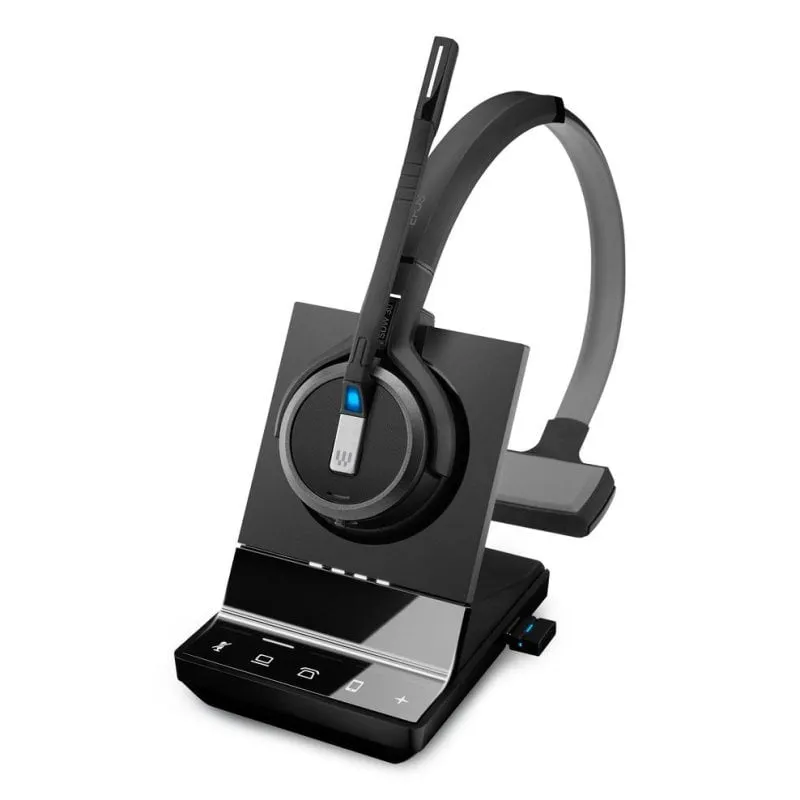 Auricolari EPOS IMPACT SDW 5036 wireless DECT con cancellazione rumore, microfono e portata 180 m, nero
