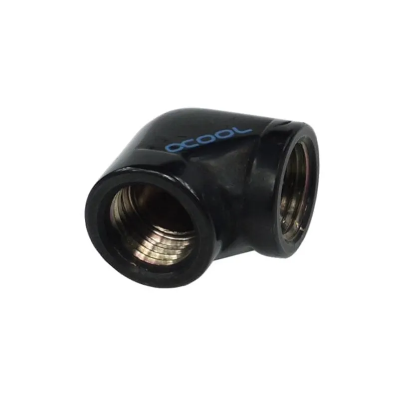 Refrigerazione Liquida Alphacool Racor Ottone Nero 18 mm Angolo 90°