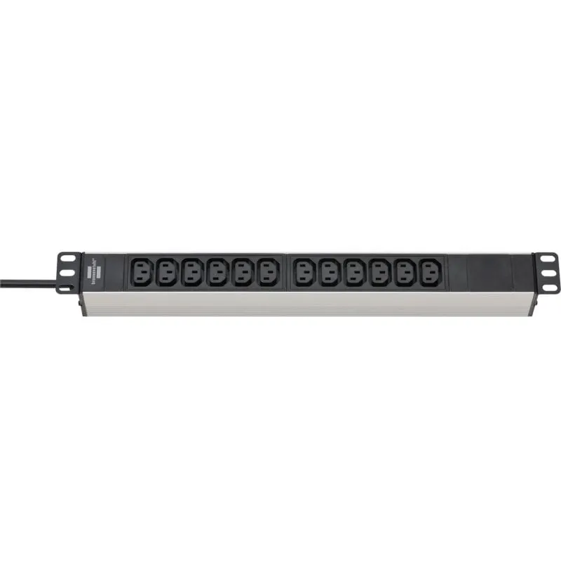 Multipresa Brennenstuhl 1390007112 12 prese C13 2 m interno IP20 nero argento