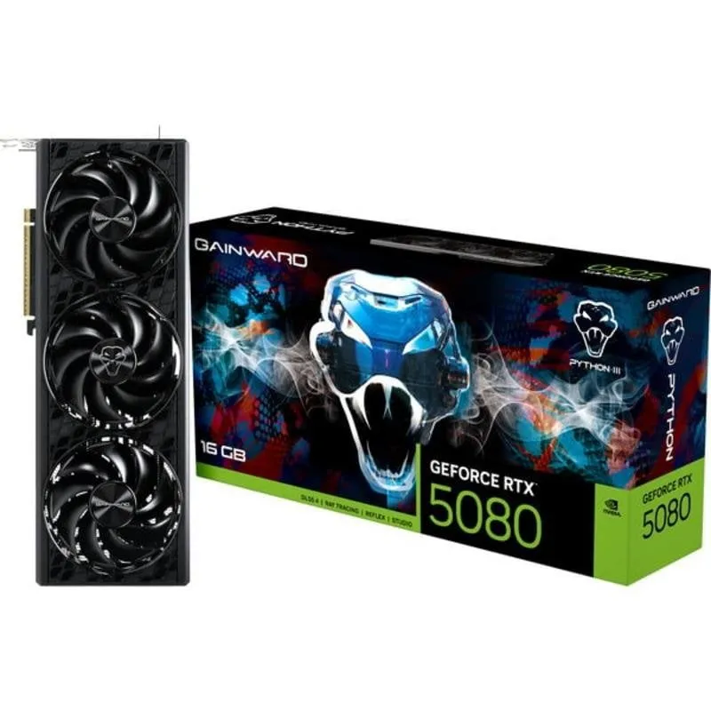 Scheda Grafica Gainward GeForce RTX 5080 Python III 16GB GDDR7 Reflex 2 RTX AI DLSS4