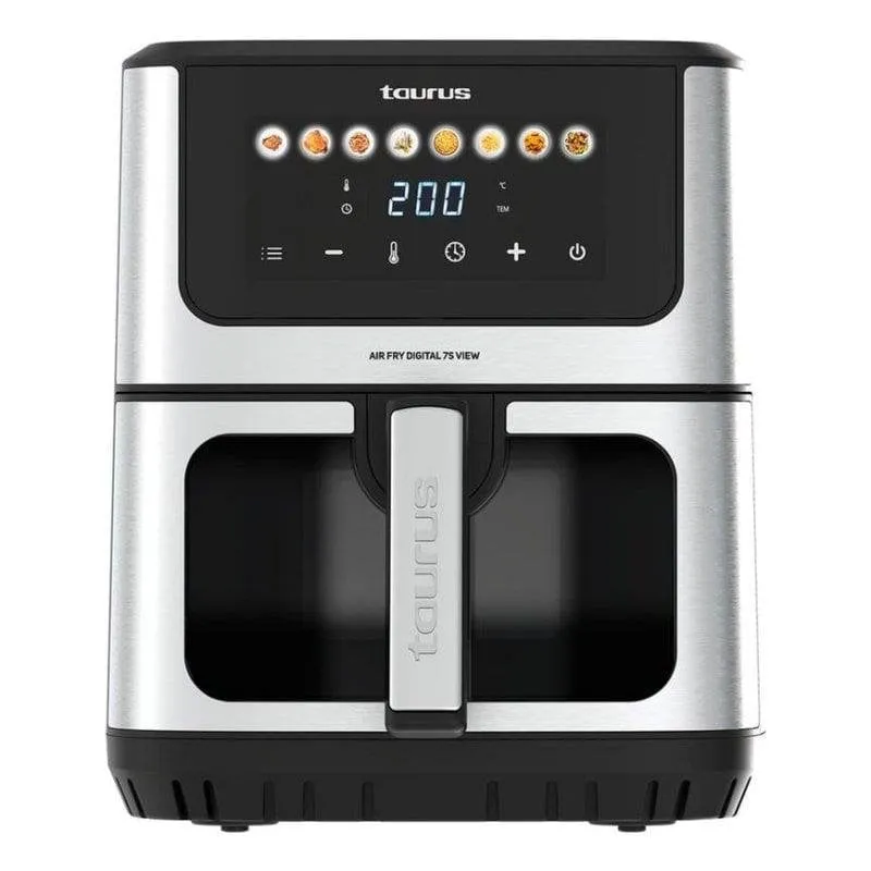 Friggitrice ad Aria Taurus AIR FRY DIGITAL 7S VIEW Finestra 6,5 L 1600 W Touch