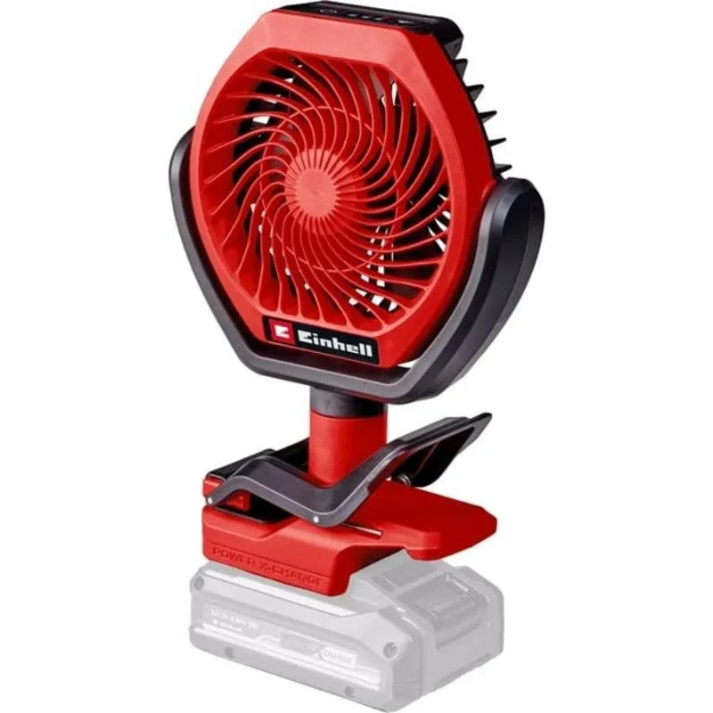 Mini Ventilatore Senza Fili Einhell GC-CF 18/110 Li-Solo Motore Brushless 3 Velocità Clip Rotante