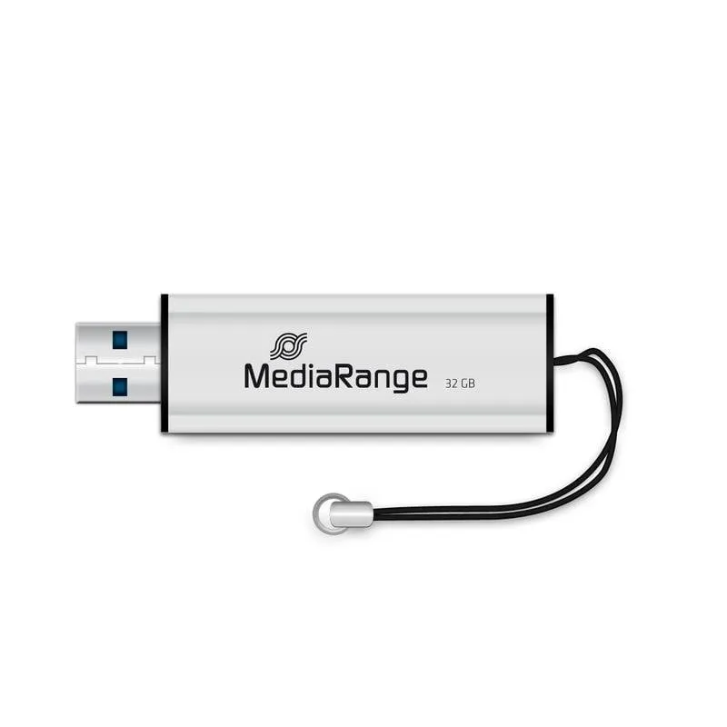 Unità flash USB MediaRange MR916 32 GB USB-A 3.2 Gen 1 scorrevole nero argento