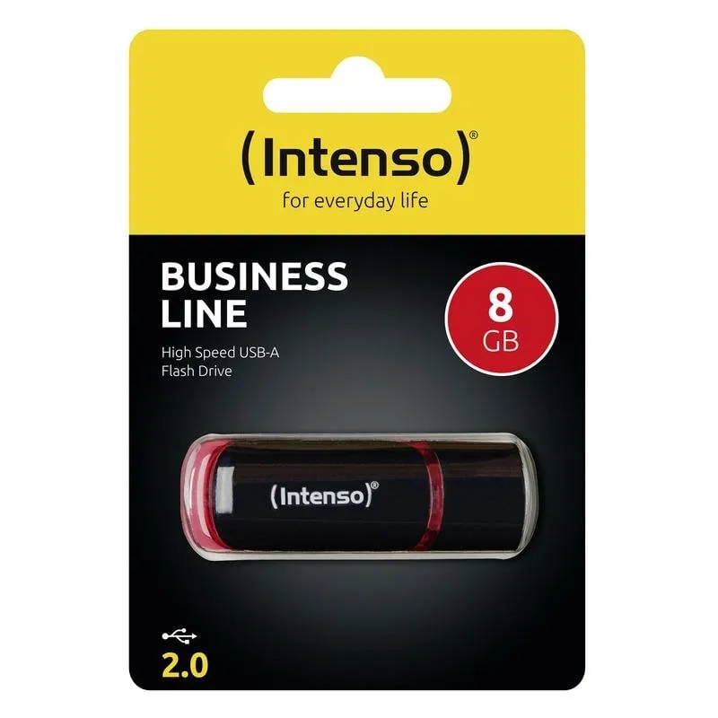 Chiavetta USB Intenso 8GB USB 2.0 nera e rossa con cappuccio