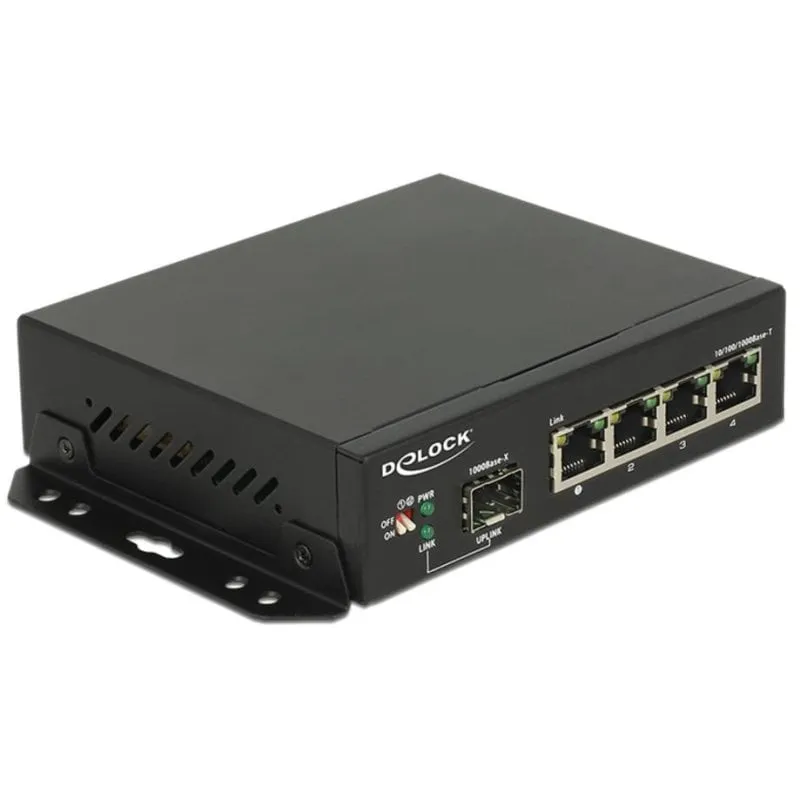 Switch Ethernet Gigabit Delock 87704 4 Porte RJ-45 SFP