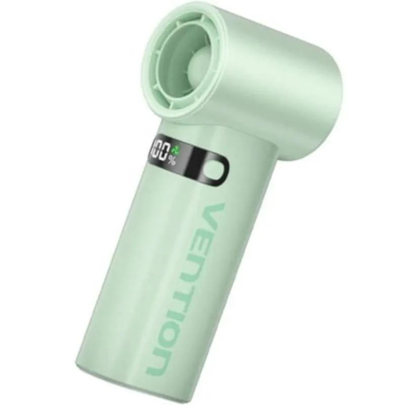 Mini Ventilatore Portatile Vention PBEG0-ML Verde 100 Velocità USB-C 3000mAh Display LED