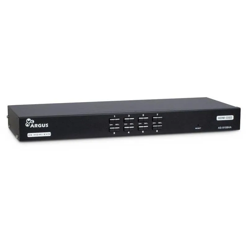 Switch KVM Inter-Tech AS-9108HA 4K Ultra HD Montaggio Rack