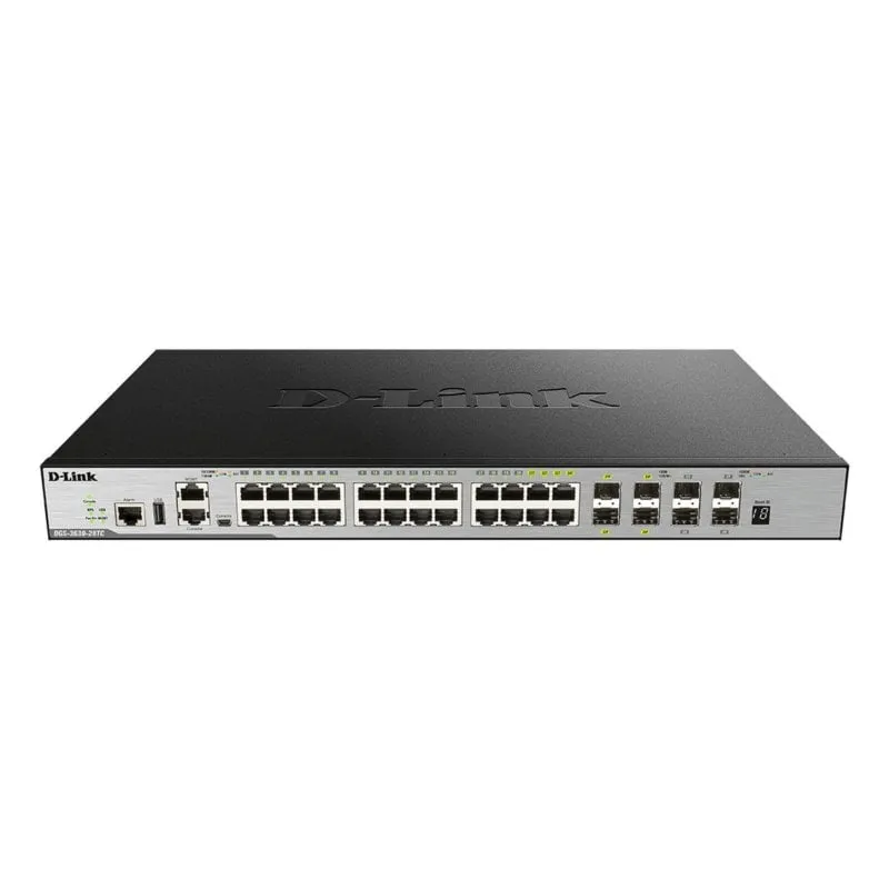 Switch D-Link DGS-3630-28PC L3 Gestito PoE+ Stackable