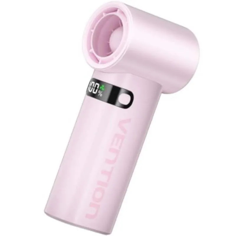 Mini Ventilatore Portatile Vention PBEP0-ML 11,1Wh 100 Velocità USB-C LED Rosa