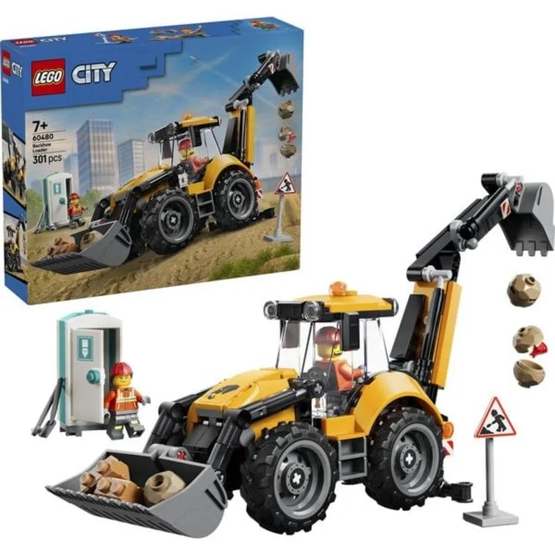 LEGO City Pale Retroescavatrici Gialla 60480 301 pezzi