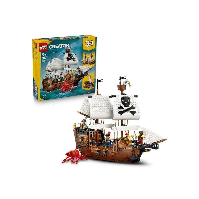 LEGO Creator 3 In 1 Mítico Barco Pirata 31387 1074 pezzi