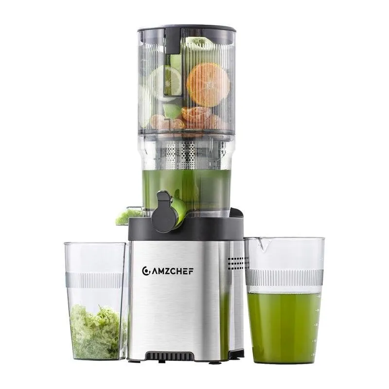 Spremiagrumi lento AMZCHEF CE-ZM1902B-SV 142 mm 3 filtri