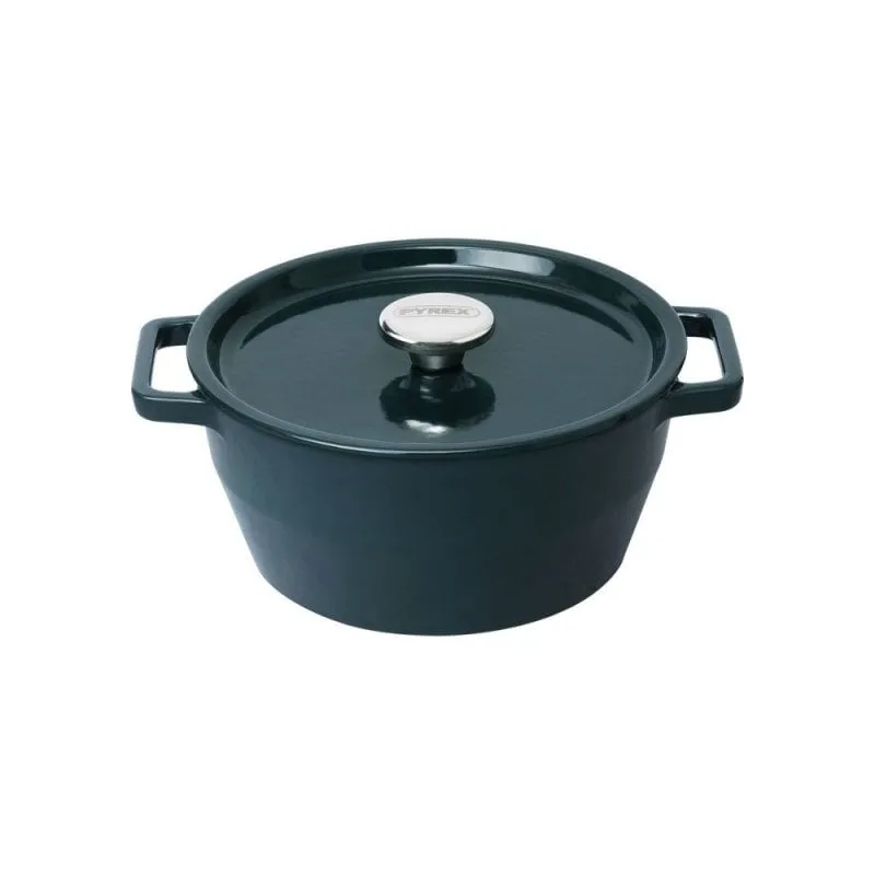 Cocotte Pyrex Slow Cook 24 cm Ghisa Smaltata Blu Scuro