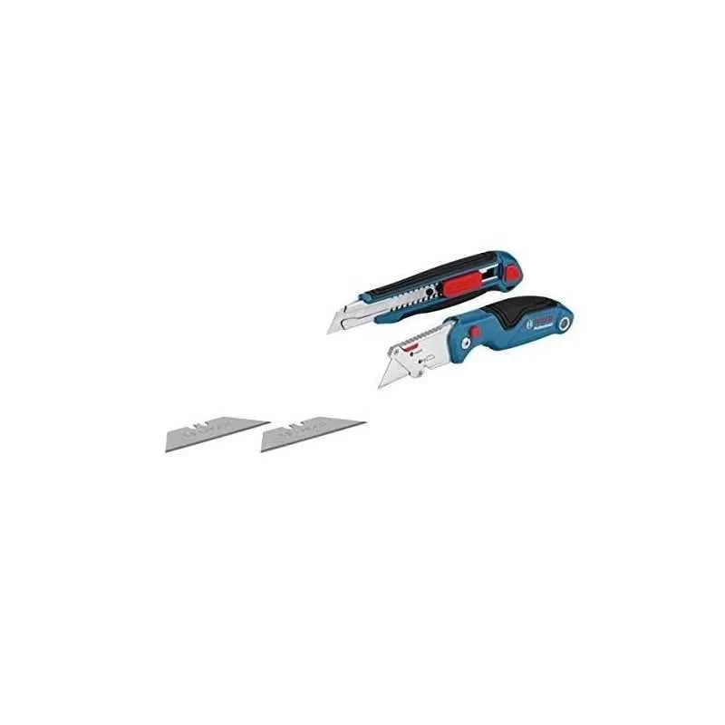 Cutter professionale Bosch Set 2 pezzi lama spezzabile e coltello pieghevole
