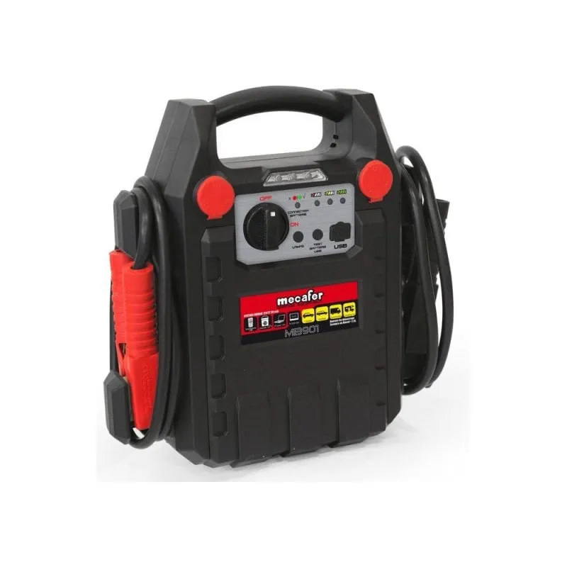 Avviatore Batteria Auto Mecafer MB 901 12V 900A USB Emergenza