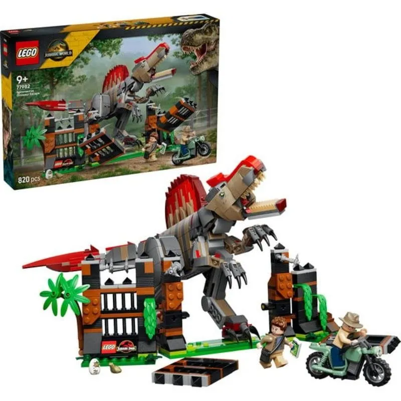 LEGO Jurassic World Escape del Spinosaurus 77982 820 pezzi