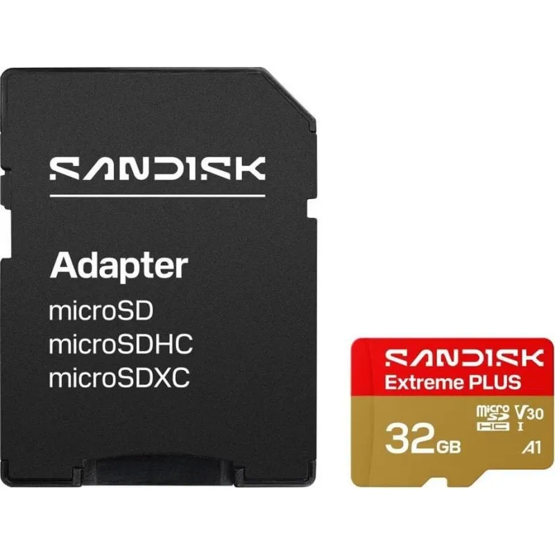 Scheda microSDHC SanDisk Extreme Plus 32GB UHS-I U3 V30 A2 resistente
