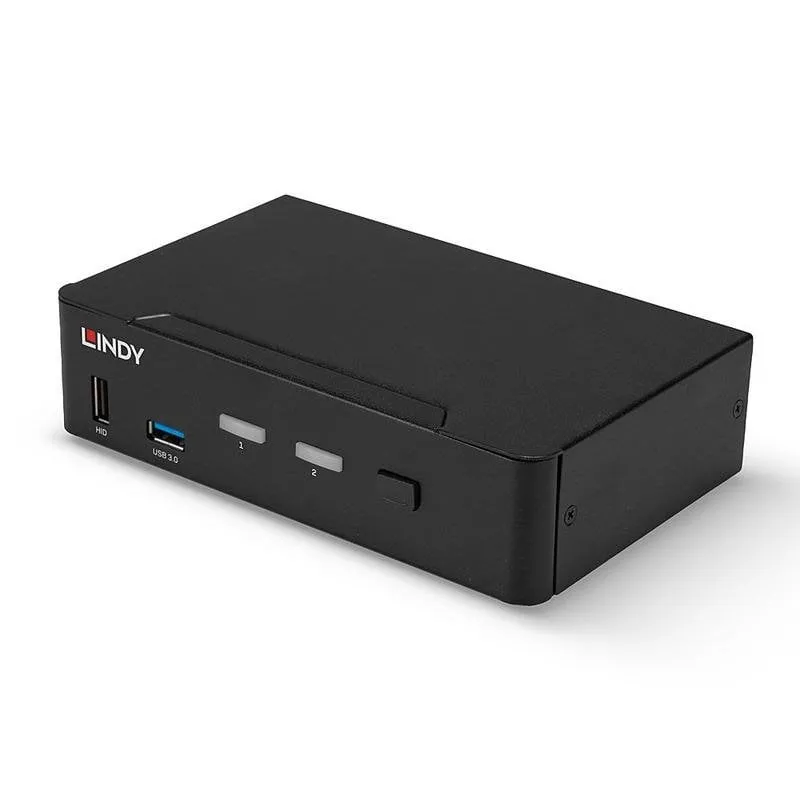 Switch KVM Lindy 39312 2 Porte DisplayPort 1.4 USB 3.0 4K 60Hz