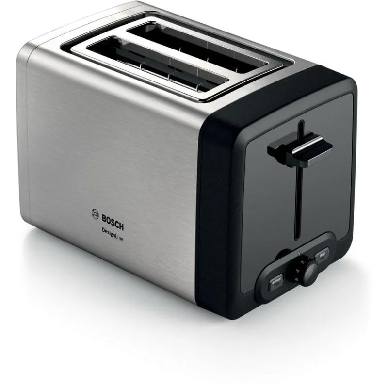 Tostapane Bosch TAT4P420DE 2 fette 970 W Nero/Argento