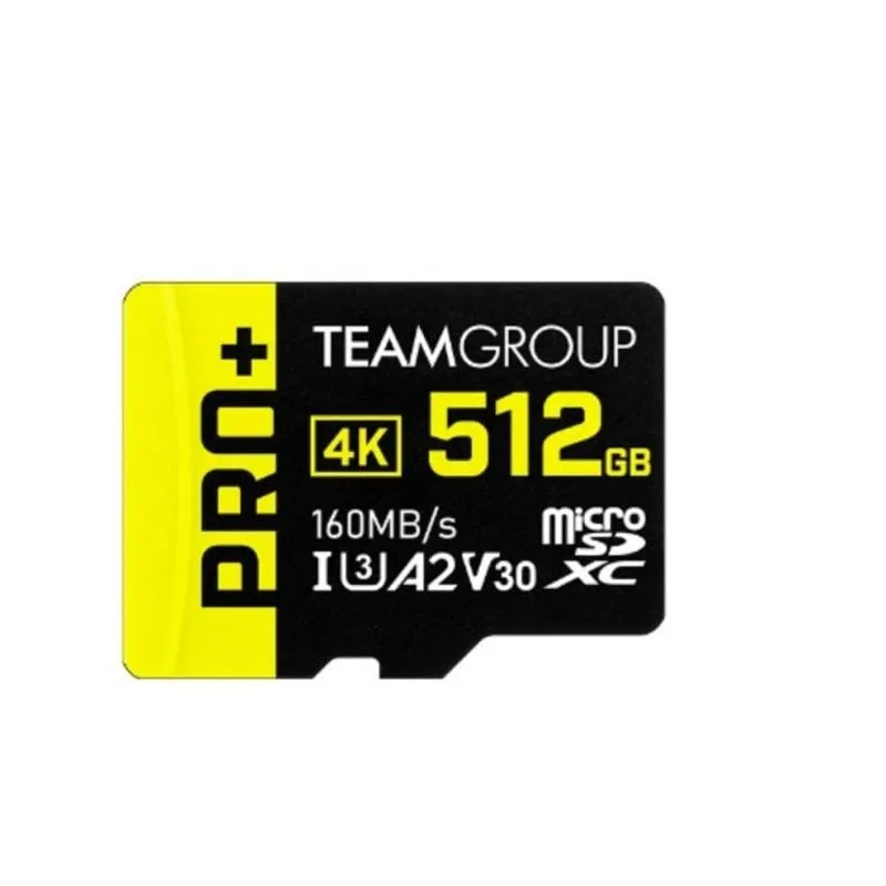 Scheda MicroSD Team Group PRO+ TPPMSDX512GIA2V3003 512GB UHS-I U3 A2 V30