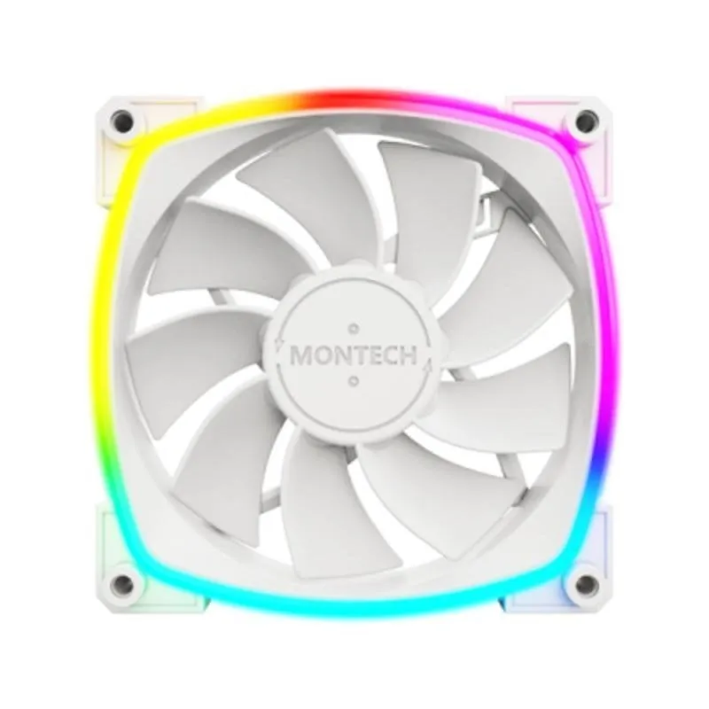Raffreddamento Aria Montech RX120 PWM 120 mm Bianco LED RGB indirizzabile