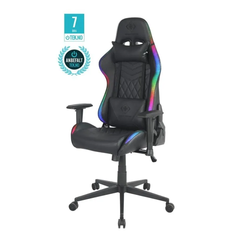Sedia Gaming Deltaco GAM-080 Poggia Bracci 2D Regolabile Nera