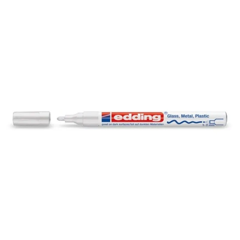 Pennarello Edding 751 Bianco Inchiostro Verniciato 1-2 mm