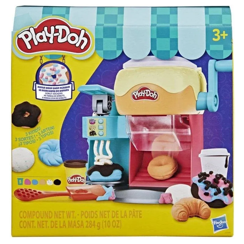 Kit Creativo Play-Doh Donut Drop Shop con Macchina per Glassare e 5 Barattoli di Pasta