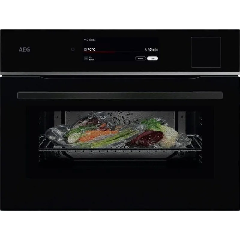 Forno Compatto AEG TP9SK821B Idrolitico 45L 60cm A+ Vapore WiFi Nero