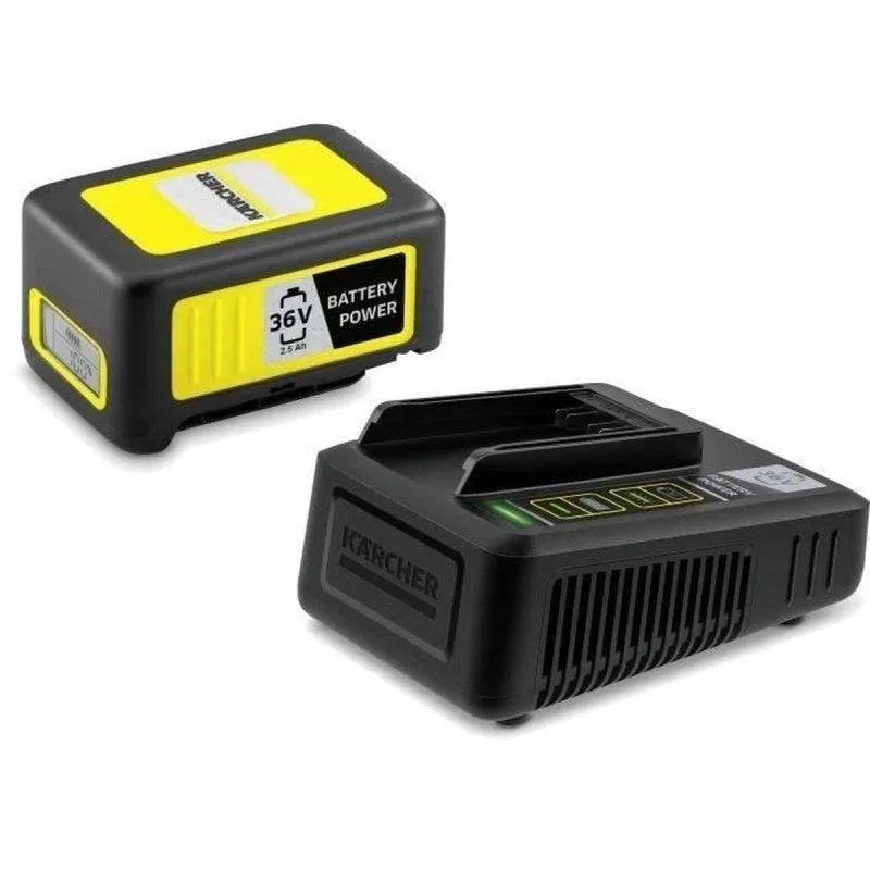 Kit di avvio Kärcher Battery Power 36V 2,5 Ah con caricatore rapido e schermo LCD
