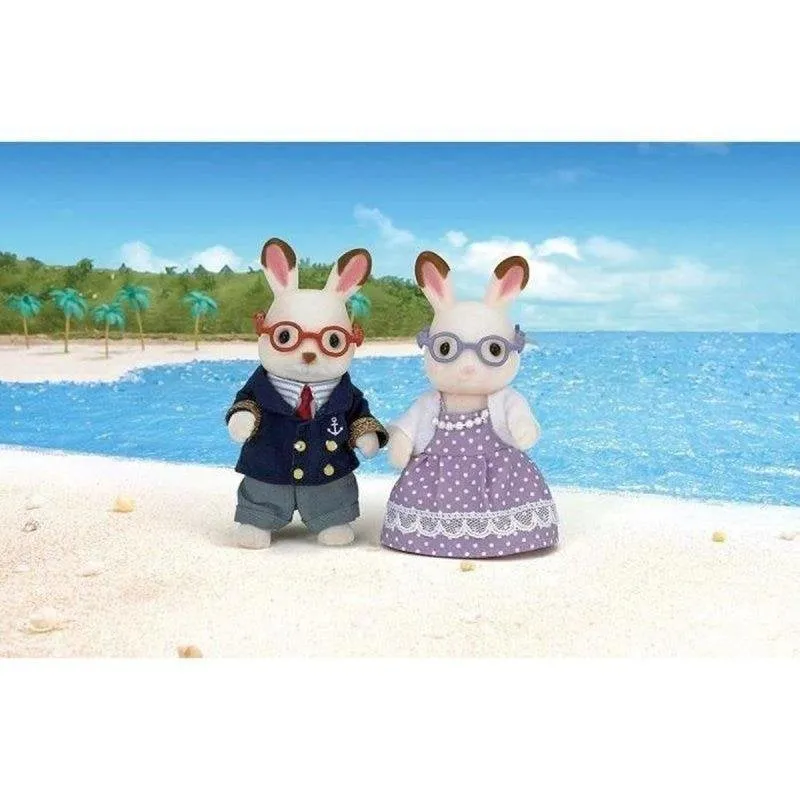 Figurine Sylvanian Families Nonni Coniglio Cioccolato Set con Accessori