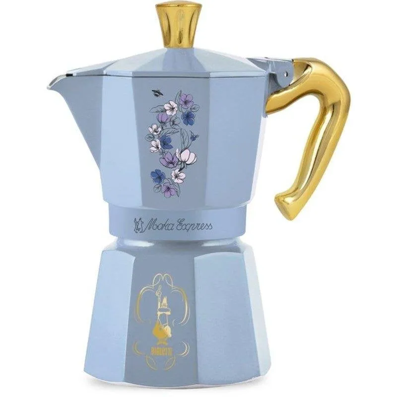 Caffettiera Moka Bialetti Moka Express Bridgerton 6 Tazze 250 ml Blu pastello