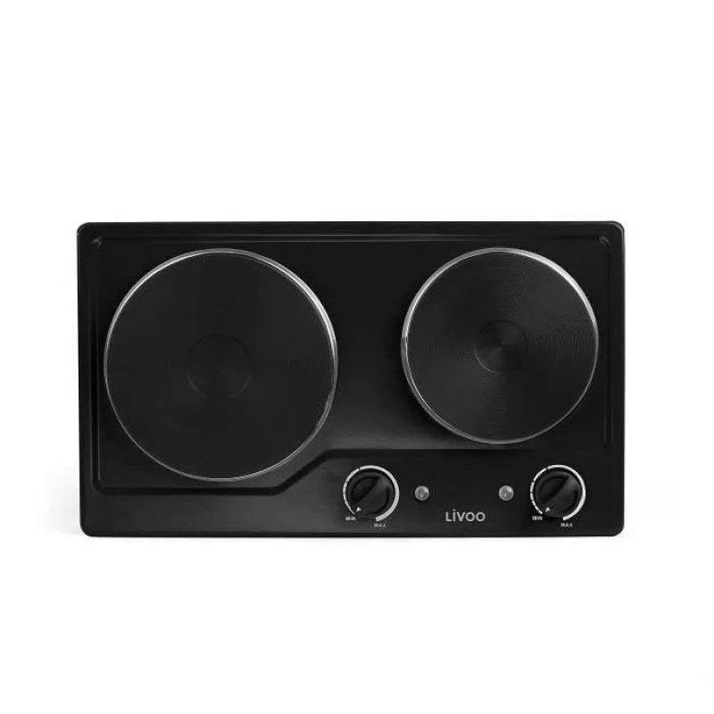 Piano di Cottura Elettrico Integrabile Livoo DOC168N 2 Zone 45cm Nero