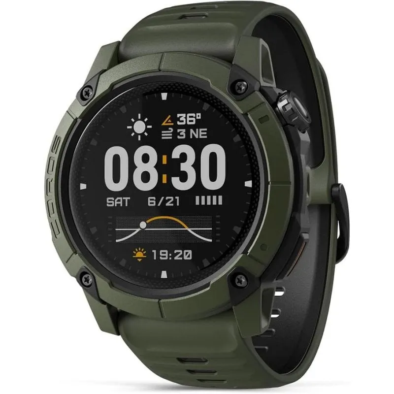 COROS Nomad Bluetooth GPS 1,3" Verde Resistente all'acqua Cinturino Resina