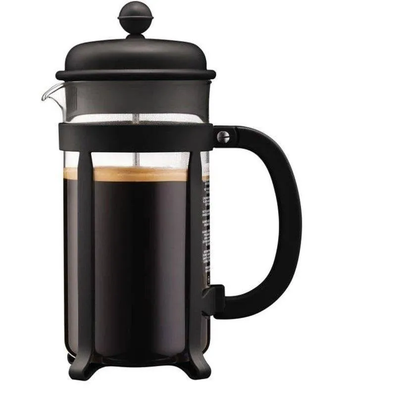 Caffettiera a stantuffo Bodum Java 1 L vetro borosilicato nero acciaio inox