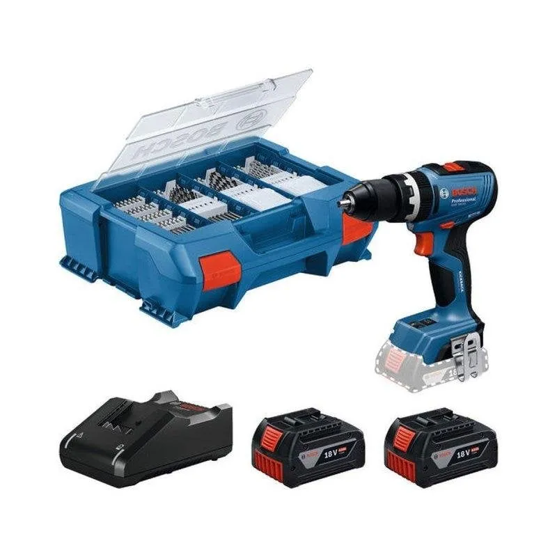 Trapano a Percussione Senza Filo Bosch Professional GSB 18V-65 2x4.0Ah Mandrino 13mm