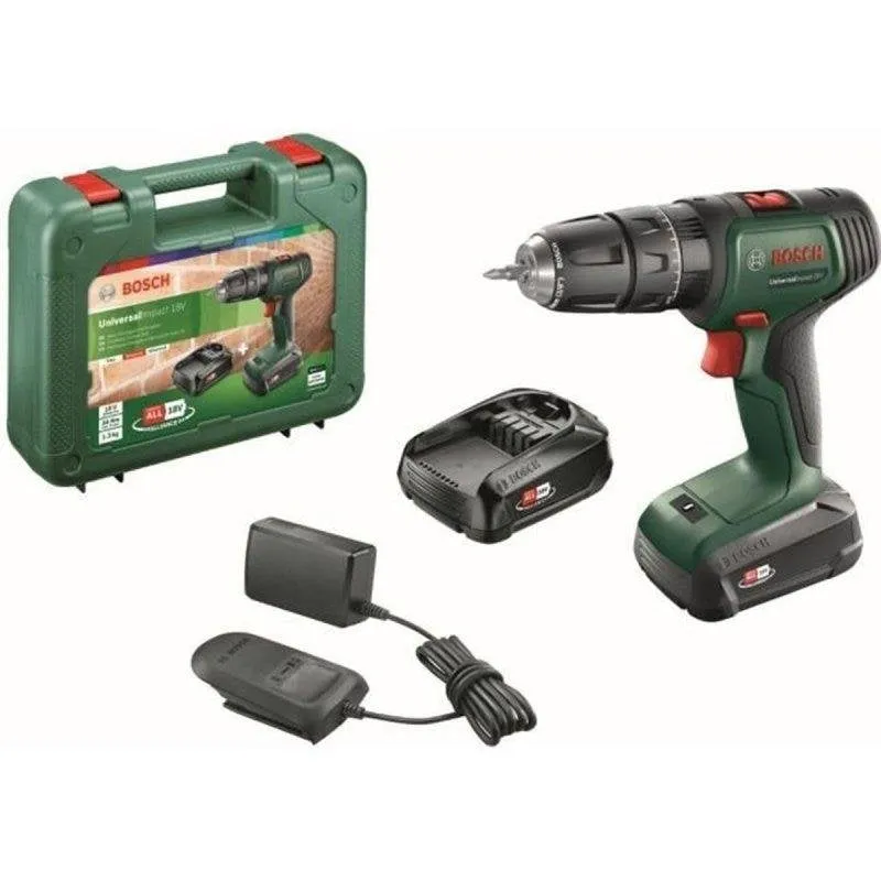 Trapano Avvitatore a Percussione 18V Bosch UniversalImpact Kit 2 Batterie 1.5Ah