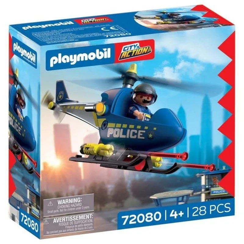 Elicottero di Polizia Playmobil 72080 Set di Soccorso 28 Pezzi