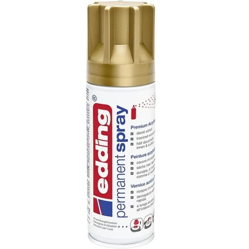 Spray di vernice acrilica Edding 5200 Oro Opaco 200 ml