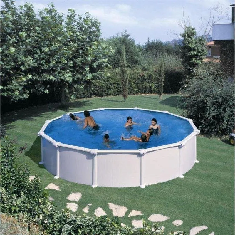 Piscina smontabile Gre Kitpr358 3,70 m struttura acciaio liner blu filtro sabbia