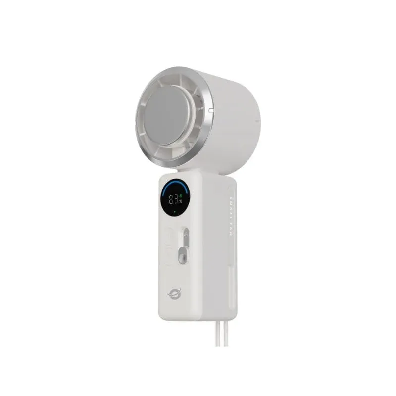 Mini Ventilatore Portatile Conceptronic AERIVA03C Turbo Ricaricabile 2A Display Digitale Piastra Raffreddante